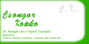 csongor kopko business card