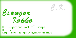 csongor kopko business card